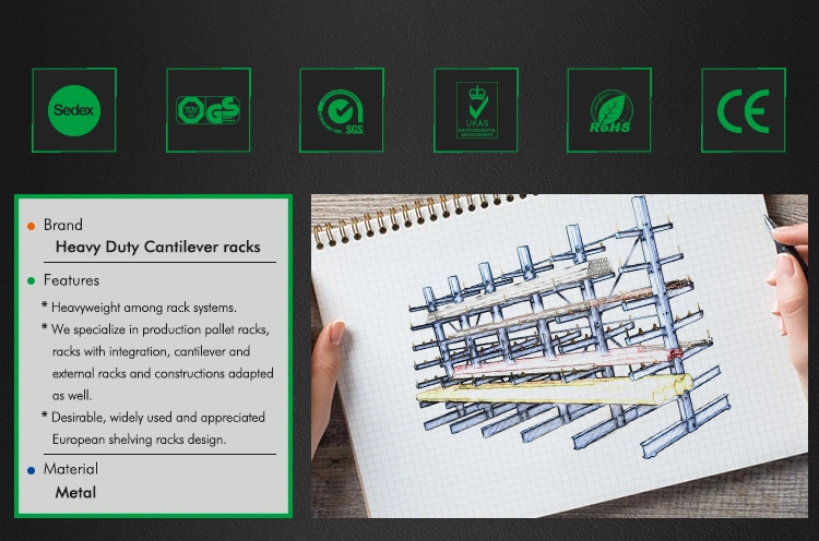 Heavy Duty Storage Rack Warehouse Cantilever Racking System