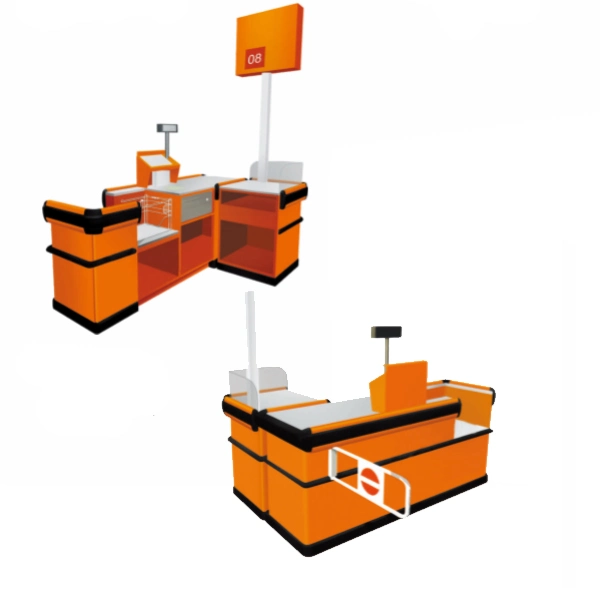 Non-Electric Cashier Desk/ Checkout Counter with Computer Rac&Access Channel